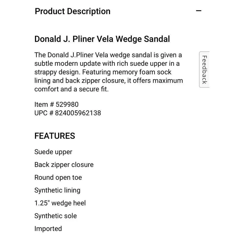 Donald Pliner Vela Wedge Sandal‎